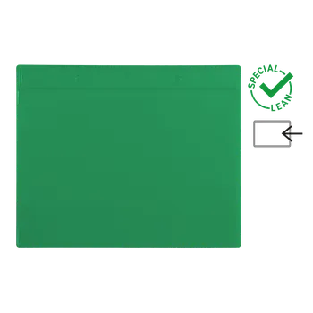 Kancelářský nábytek Identifikační kapsa djois, A4 na šířku, zelená, 10 ks