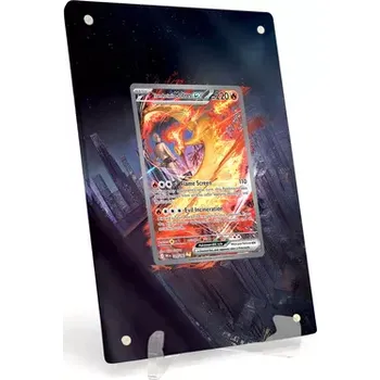 Sběratelská karetní hra Akrylové pouzdro s rozšířenou ilustrací Pokemon Team Rockets Moltres ex Destined Rivals DRI 229 (s akrylovým stojánkem)