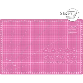 Řezací podložka TEXI PINK 45 x 30 cm,3 mm, 5 vrstvá, zesílená
