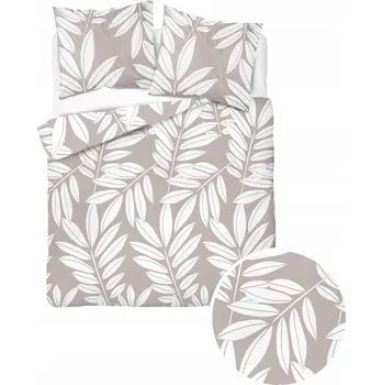Povlečení Povlečení 220x200 béžové listy Bavlna