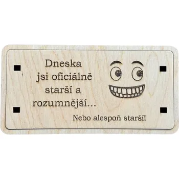 Dřevěná obálka na peníze - Vtipná