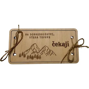 Dřevěná obálka na peníze - narozeninové dobrodružství