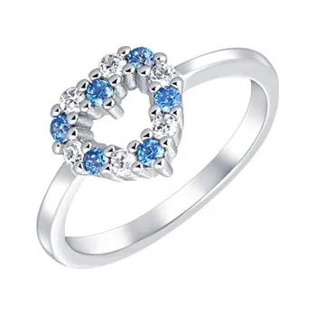 Oblečení a móda Dívčí stříbrný prsten srdce se zirkony STRP0495F