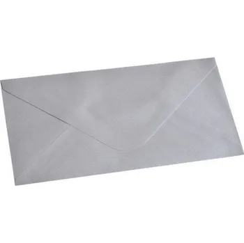 Obálka Obálka DL 11,2x21,9 cm metaická s ražbou stříbrná