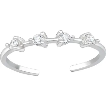 Prsten For Silver Prsten na nohu se zirkony - Stříbro 925 Druh barvy: Stříbrná