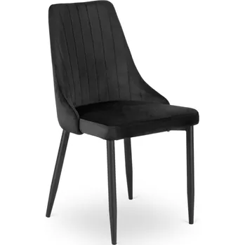 Jídelní židle JAKS Jídelní židle černá velur Bari