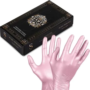 Beauté Luxe Rukavice Nitril růžové perleťové 50 ks S