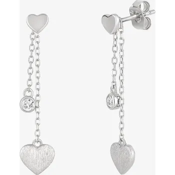 Náušnice Stříbrné náušnice Sweetheart s kubickou zirkonii Preciosa | Elegantní design | Kvalitní zpracování | Dámské naušnice | Dámské šperky | ROMERO rhodiované stříbro, kubická zirkonie