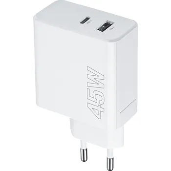 Nabíječka Maxlife MXTC-07-45AC PD QC 1x USB-C 1x USB 45W bílá