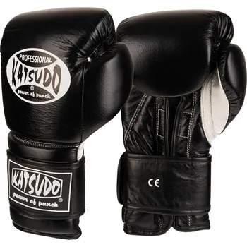 Boxerské rukavice Katsudo boxerské rukavice Profesionál, černé 16 OZ