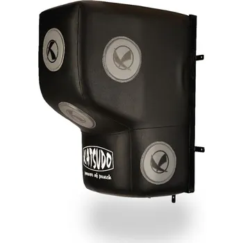 Úderový blok Katsudo nástěnná kožená úderová podložka Pacton, černá