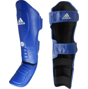 Chránič holeně pro bojový sport Adidas chránič holení a nártů Wako, modrý M