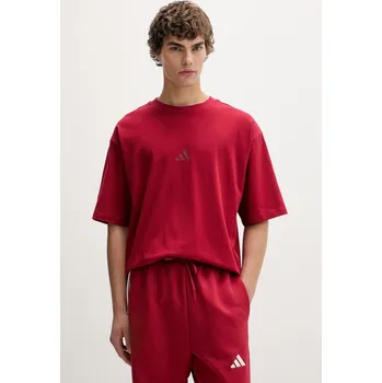 Pánské tričko Bavlněné tričko adidas KD7647 červená 92X, vel. M