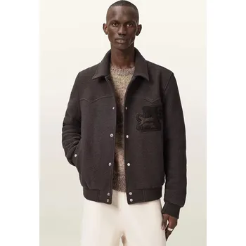Pánský bomber AllSaints bomber mužský vlněný ROYCE M013OE hnědá 88A, vel. S