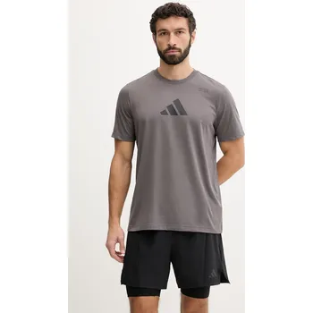 Pánské oblečení Sportovní tričko adidas Performance KB9455 hnědá 88X, vel. S