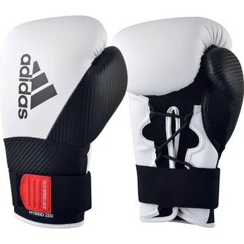 Boxerské rukavice Adidas boxerské rukavice Hybrid 250, bílo-černé 14 OZ
