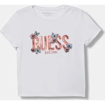 Dívčí tričko Dětské tričko Guess J6RI34.K6YW4.PPY2 bílá 00X, vel. 147-157