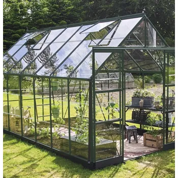 Skleník Halls Icon 8 3,2 m x 2,6 m, přírodní hliník, standardní sklo 3 mm | cena za ks