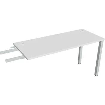 Psací stůl Stůl pracovní úzký UE 1400 RU řetězící do úhlu - BÍLÁ , ŠEDÁ
