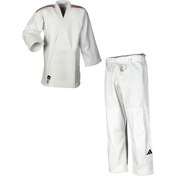 Kimono Adidas JU kimono s reprezentačními pásky IJF Champion III Regular fit 730g, bílé 180cm