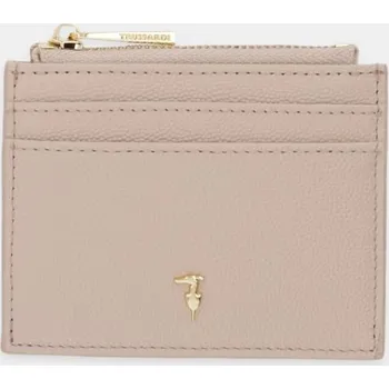Peněženka Kožené pouzdro na karty Trussardi I023E000129N béžová 02X, vel. ONE SIZE
