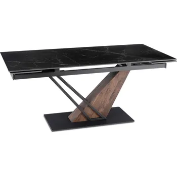 Jídelní stůl JAKS Rozkládací stůl Rex 180 – 240 cm ořech černý mramor