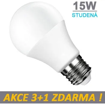 Žárovka LED21 LED žárovka E27 15W SMD2835 1500 lm CCD STUDENÁ, 3+1 Zdarma