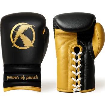 Boxerské rukavice Katsudo boxerské rukavice Prime, černo-zlaté 8 OZ