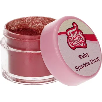 Přisada na vaření a pečení FunCakes Jedlá prášková barva metalická s třpytem 3,5 g Ruby