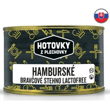 Hotové jídlo Hotovky z plechovky Hamburská vepřová kýta bez lepku a laktózy 400g