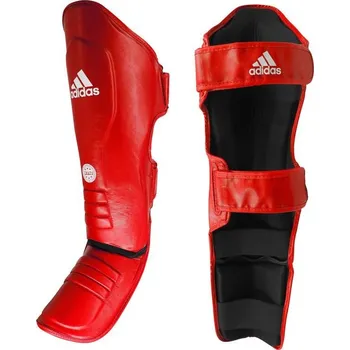 Chránič holeně pro bojový sport Adidas chránič holení a nártů Wako, červený M