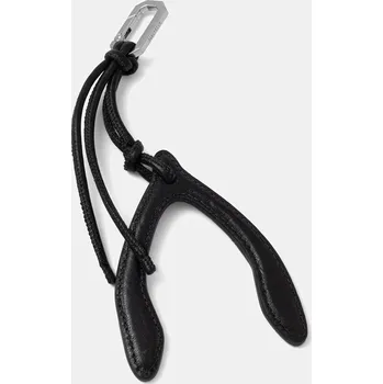 Kožená klíčenka AllSaints WISHBONE W129XE černá 99X, vel. ONE SIZE