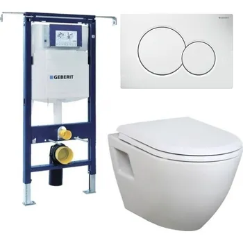 WC sada Geberit Duofix Speciál 111.355.00.5 komplet do bytových jader se závěsným WC Creavit TERRA TP325 + bidet 2v1