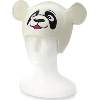 Wooline Saunová čepice Panda, bílá ouška, krémová