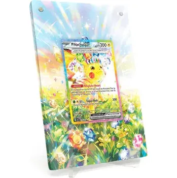 Obal na kartičku Akrylové pouzdro s rozšířenou ilustrací Pokemon Pikachu ex Surging Sparks SSP #238 (s akrylovým stojánkem)