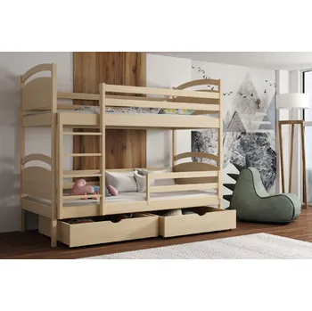 Postel Slevadoma Patrová postel WALTER 90x190 se zábranou Barva: Modrá