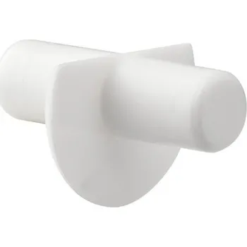 Nábytkové kování Walteco Podpěrka polic s límcem, průměr 5mm, plast, bílá, 8 ks