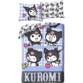 Povlečení Halantex • Ložní povlečení z mikrovlákna Kuromi - motiv Four Moods - 70x90 cm + 140x200 cm