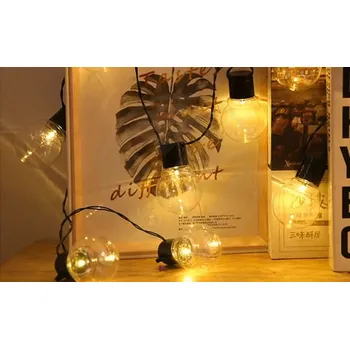 Dekorativní svítidlo Solární LED girlanda 10 led 335cm kulatá