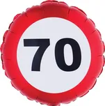 Foliový balónek kulatý číslo 70 velikost 46cm