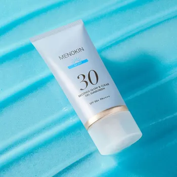 Přípravek na opalování MENOKIN - 30 Seconds Glow & Clear Gel Sunscreen MOIST - 30sekundový hydratační gelový opalovací krém - 50 ml