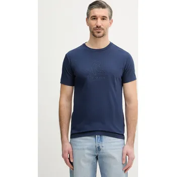 Bavlněné tričko Trussardi G0278300125N námořnická modř 59X, vel. XL