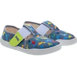 Bačkory Fare WIDE 7001461, dinosauři, šedé na suchý zip Velikost: 24