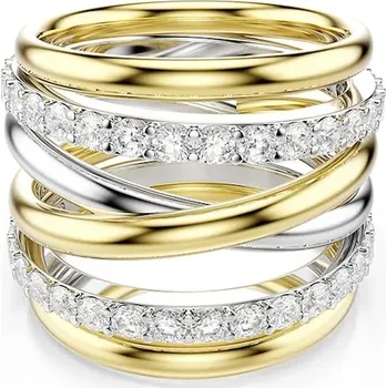 Prsten Prstýnek Swarovski HYPERBOLA 5740411 zlatá 10Y, vel. 50