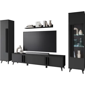 Obývací stěna XXXLutz OBÝVACÍ STĚNA, černá - 002778006201