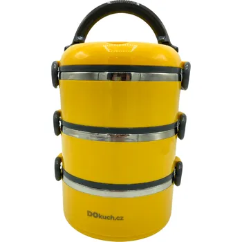 Jídlonosič Jídlonosič se 3 miskami 600 ml | Udrží teplé 4 hodiny | Dokuch.cz Barva: Žlutá