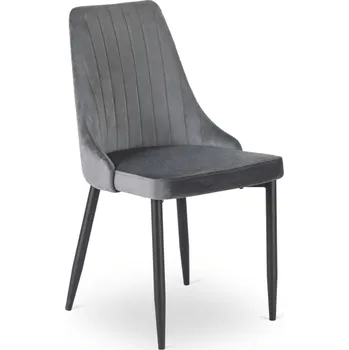 Jídelní židle JAKS Jídelní židle šedá velúr Bari