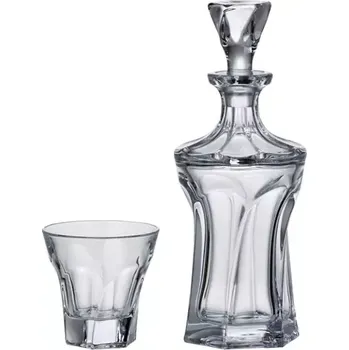 Sklenice Whisky set Bohemia Crystal Apollo karafa + 6 sklenic