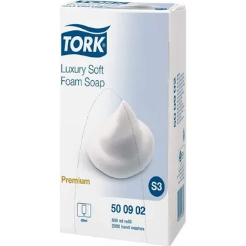 Koupelová kosmetika TORK 500902 – Premium Luxury pěnové mýdlo S3, 4x 800 ml - Karton