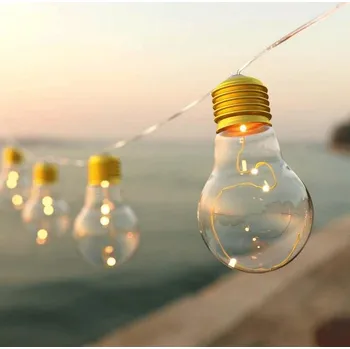 Venkovní osvětlení Solární LED řetěz LVB10 Lumify Vintage s USB - 10 světel